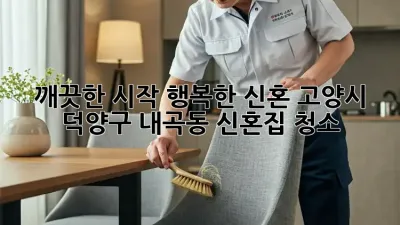 깨끗한 시작, 행복한 신혼! 고양시 덕양구 내곡동 신혼집 청소